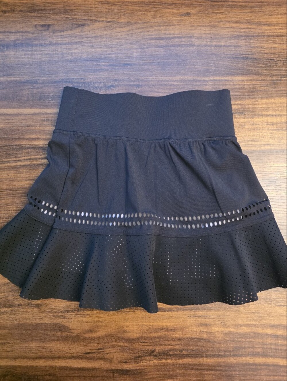Adidas by Stella McCartney Black Perforated Skater Tennis Skirt